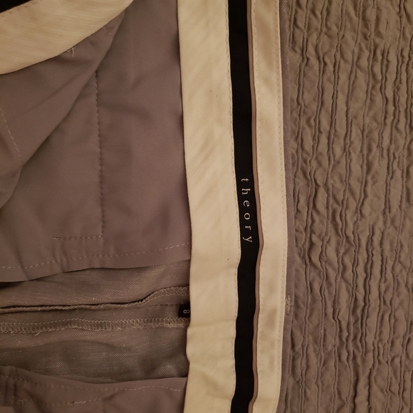 Theory linen pants, light gray, size 8 - Picture 4 of 5